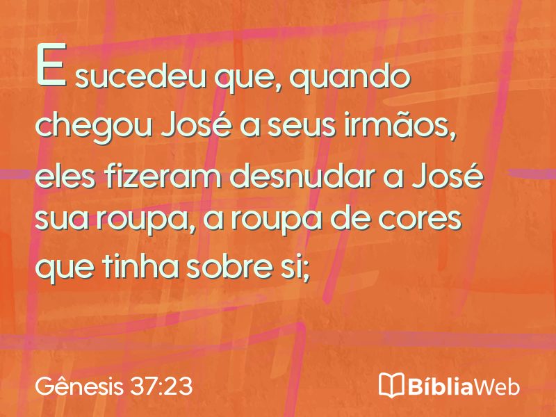 Gênesis 37:23 em imagem para compartilhar
