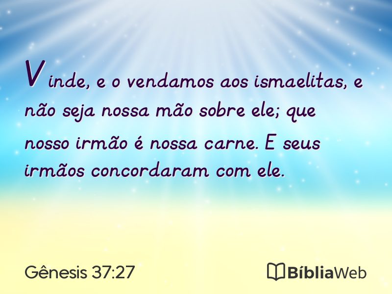 Gênesis 37:27 em imagem para compartilhar