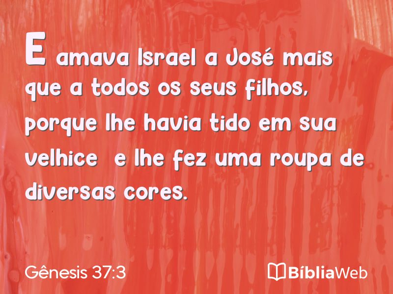 Gênesis 37:3 em imagem para compartilhar