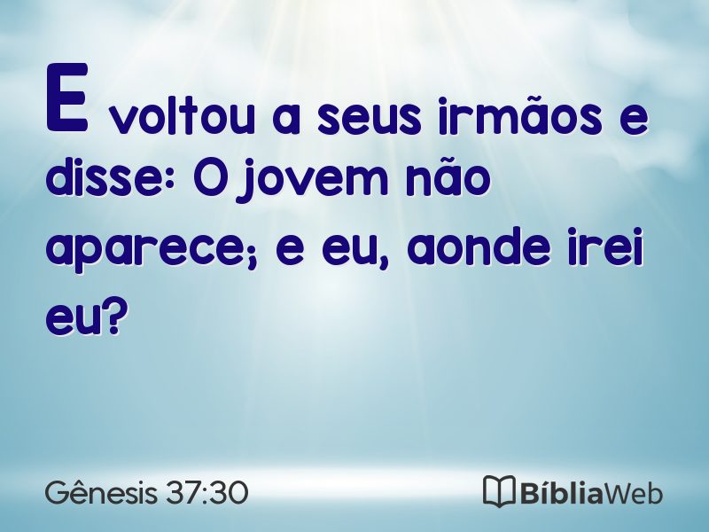 Gênesis 37:30 em imagem para compartilhar