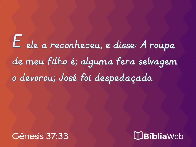 Gênesis 37:33 em imagem para compartilhar