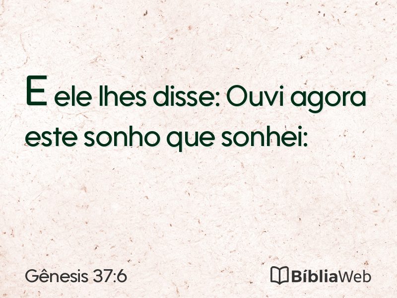 Gênesis 37:6 em imagem para compartilhar