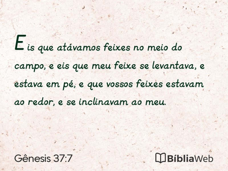 Gênesis 37:7 em imagem para compartilhar