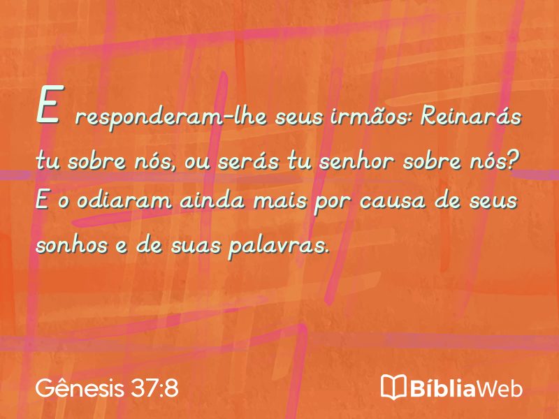 Gênesis 37:8 em imagem para compartilhar