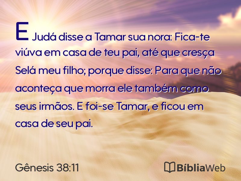 Gênesis 38:11 em imagem para compartilhar