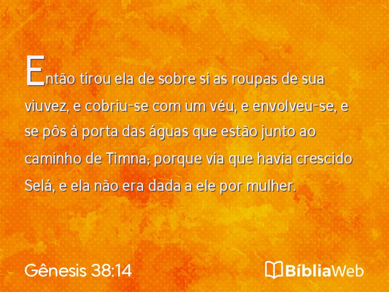 Gênesis 38:14 em imagem para compartilhar