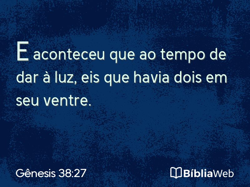 Gênesis 38:27 em imagem para compartilhar