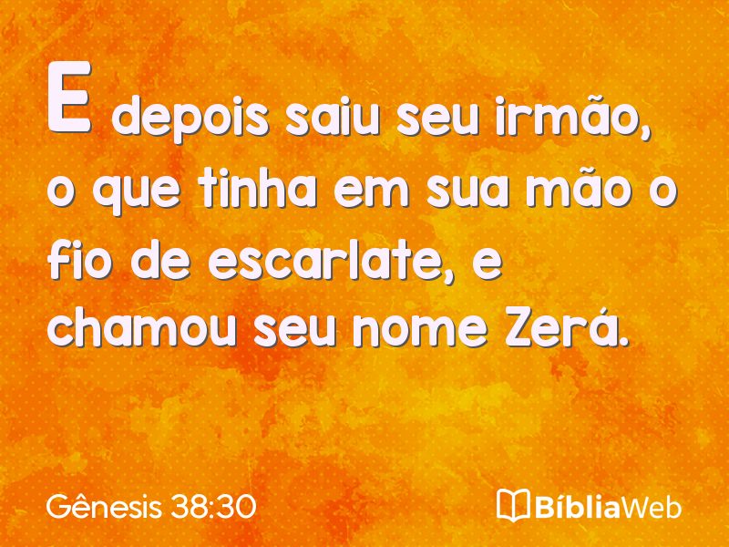 Gênesis 38:30 em imagem para compartilhar