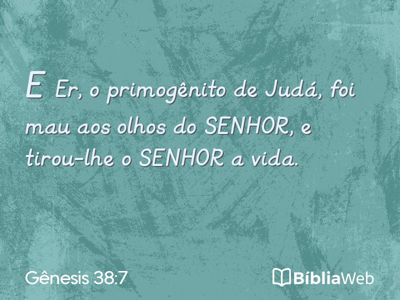 Gênesis 38:7 em imagem para compartilhar