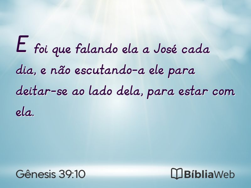 Gênesis 39:10 em imagem para compartilhar