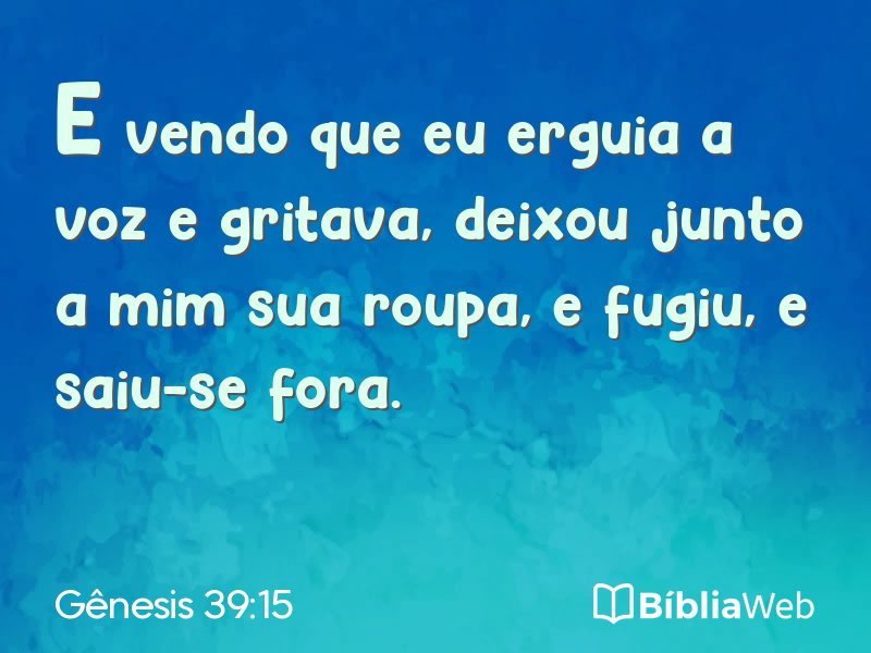 Gênesis 39:15 em imagem para compartilhar