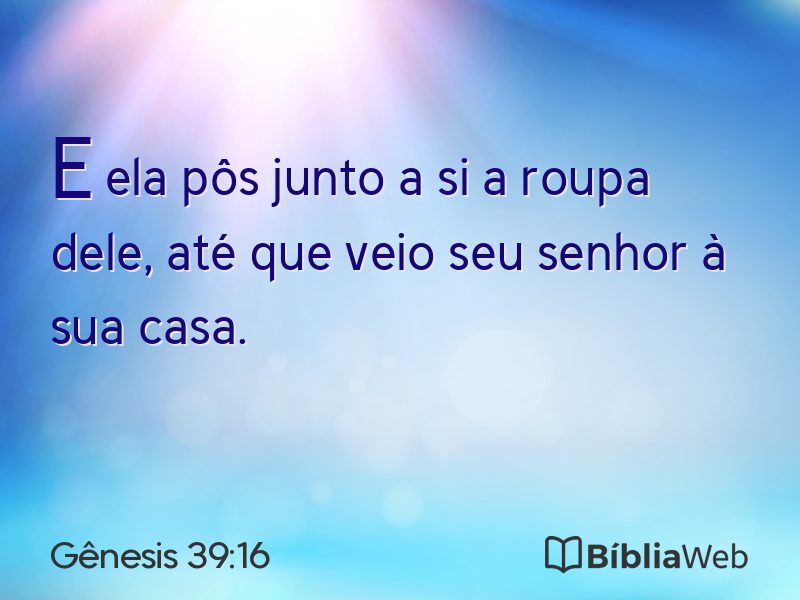 Gênesis 39:16 em imagem para compartilhar