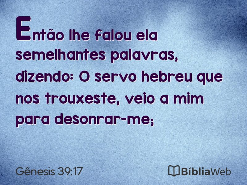 Gênesis 39:17 em imagem para compartilhar