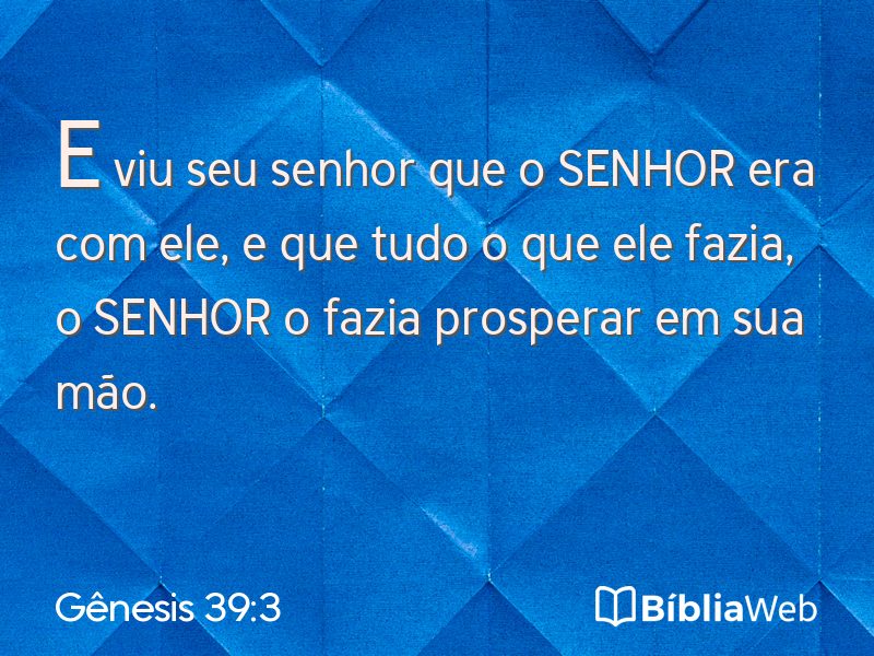 Gênesis 39:3 em imagem para compartilhar