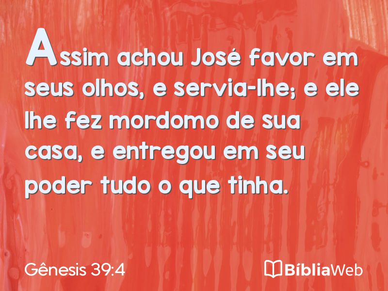 Gênesis 39:4 em imagem para compartilhar