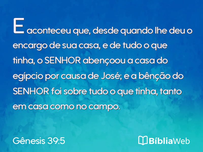 Gênesis 39:5 em imagem para compartilhar