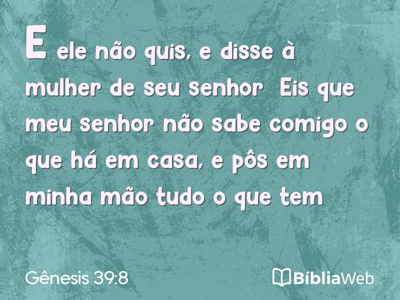 Gênesis 39:8 em imagem para compartilhar