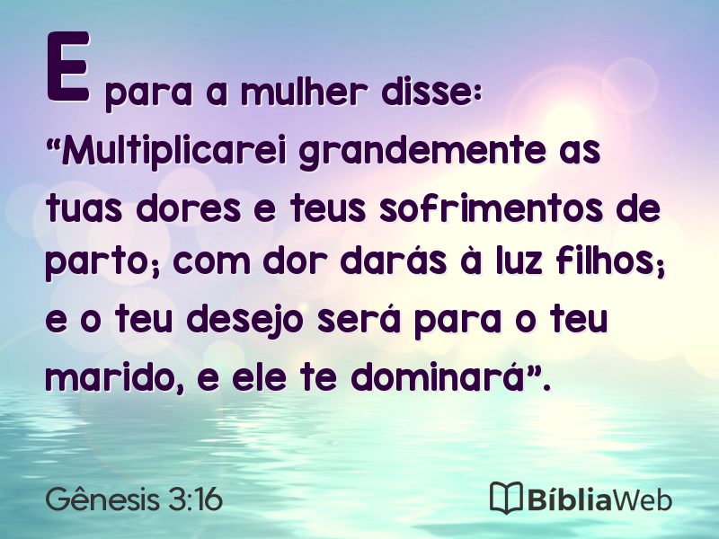 Gênesis 3:16 em imagem para compartilhar