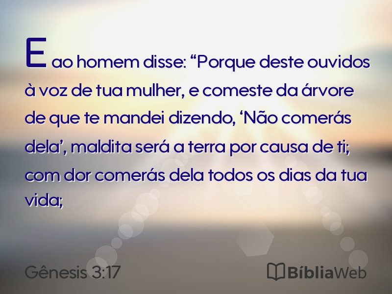 Gênesis 3:17 em imagem para compartilhar