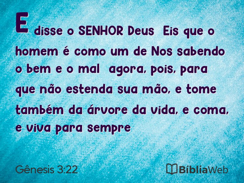 Gênesis 3:22 em imagem para compartilhar