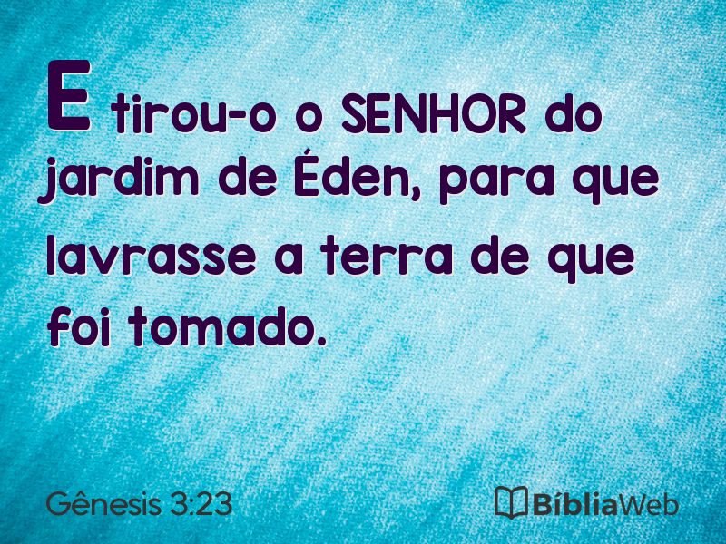 Gênesis 3:23 em imagem para compartilhar