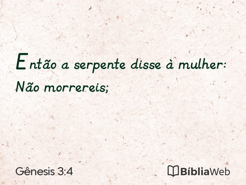 Gênesis 3:4 em imagem para compartilhar