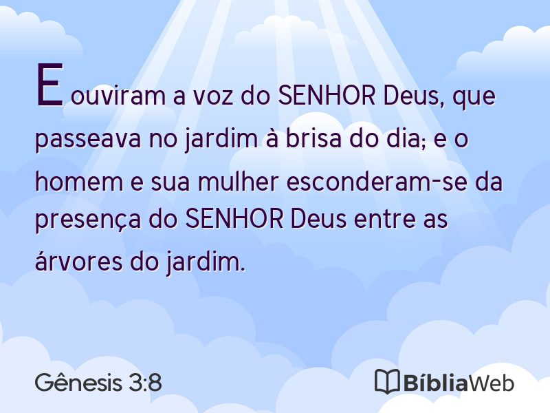 Gênesis 3:8 em imagem para compartilhar