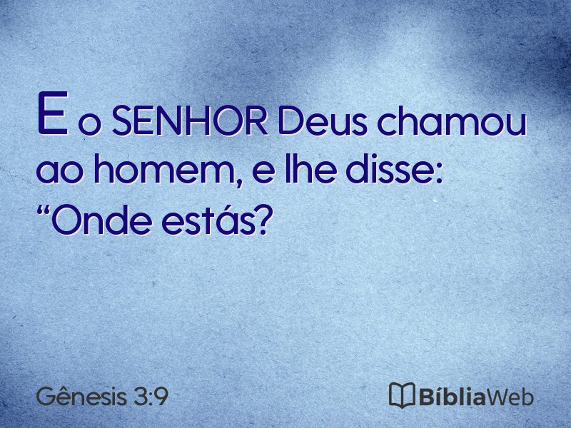 Gênesis 3:9 em imagem para compartilhar