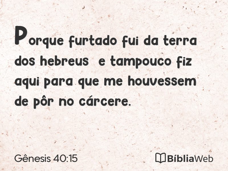 Gênesis 40:15 em imagem para compartilhar