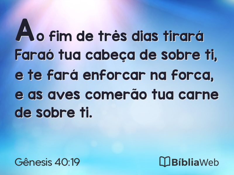 Gênesis 40:19 em imagem para compartilhar