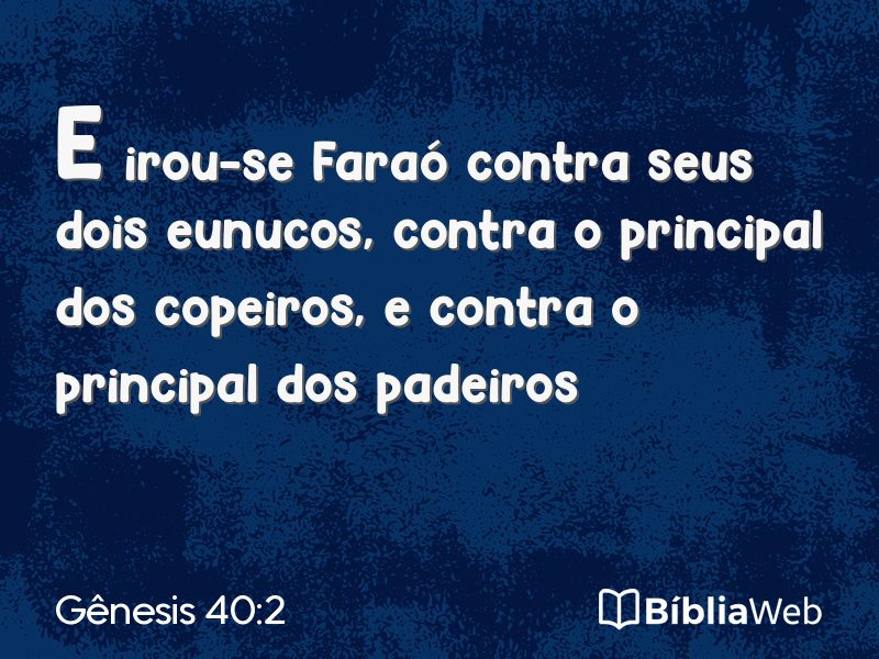 Gênesis 40:2 em imagem para compartilhar