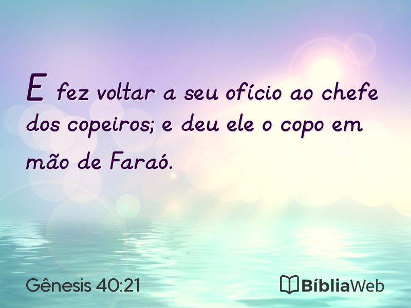 Gênesis 40:21 em imagem para compartilhar