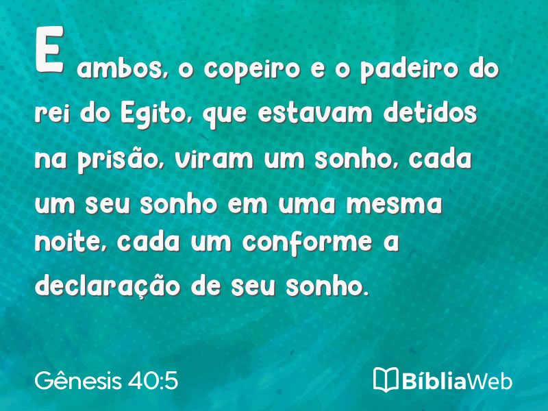 Gênesis 40:5 em imagem para compartilhar