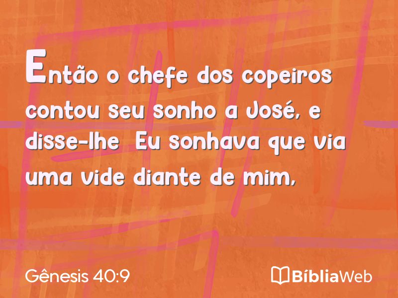 Gênesis 40:9 em imagem para compartilhar