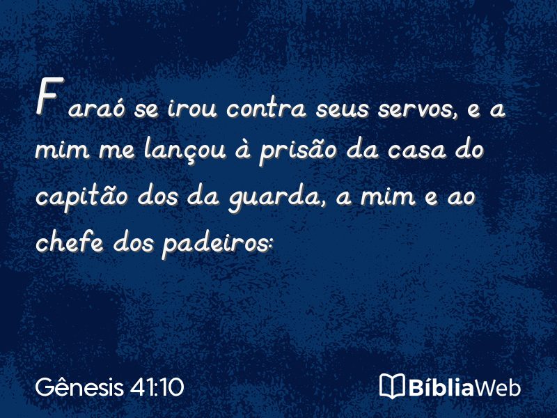 Gênesis 41:10 em imagem para compartilhar