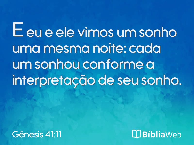 Gênesis 41:11 em imagem para compartilhar