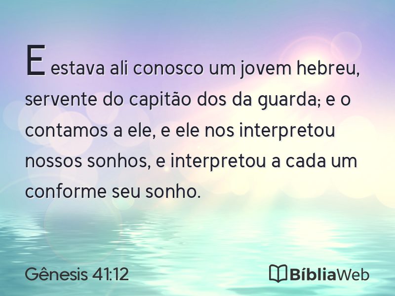 Gênesis 41:12 em imagem para compartilhar