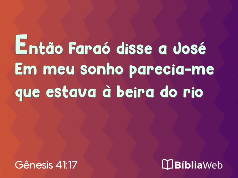 Gênesis 41:17 em imagem para compartilhar
