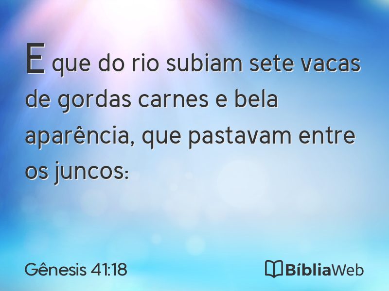 Gênesis 41:18 em imagem para compartilhar