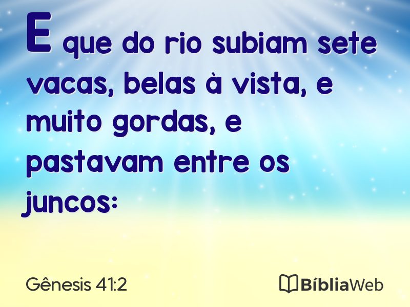 Gênesis 41:2 em imagem para compartilhar
