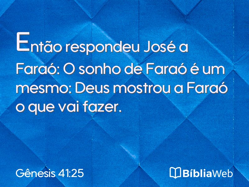 Gênesis 41:25 em imagem para compartilhar