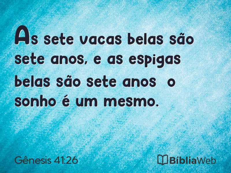 Gênesis 41:26 em imagem para compartilhar