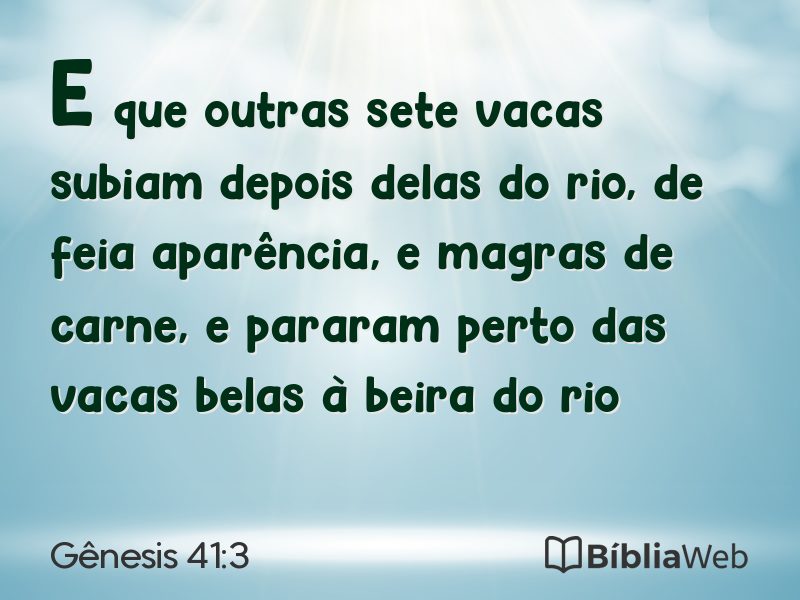 Gênesis 41:3 em imagem para compartilhar