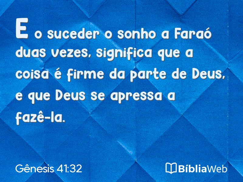 Gênesis 41:32 em imagem para compartilhar