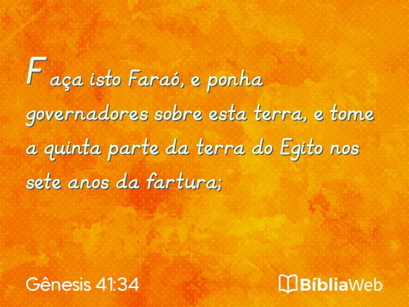 Gênesis 41:34 em imagem para compartilhar