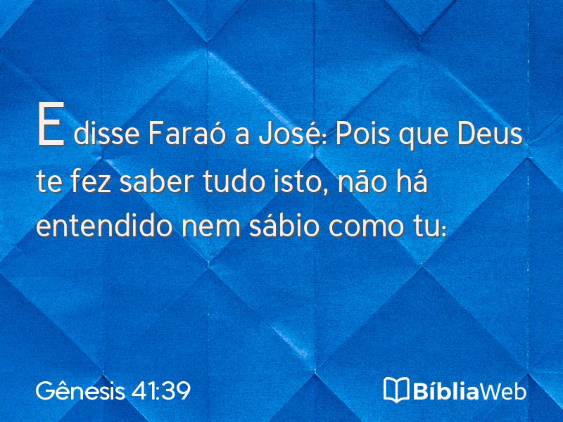 Gênesis 41:39 em imagem para compartilhar