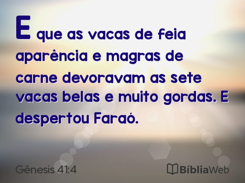Gênesis 41:4 em imagem para compartilhar