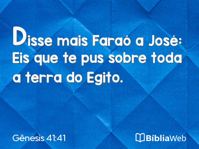 Gênesis 41:41 em imagem para compartilhar