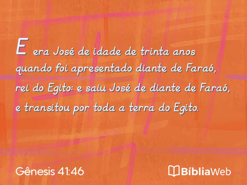 Gênesis 41:46 em imagem para compartilhar