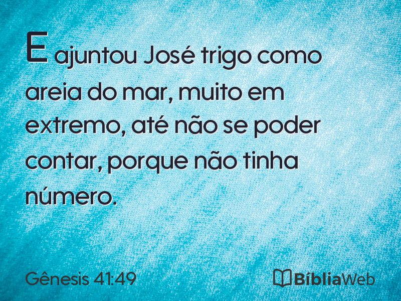 Gênesis 41:49 em imagem para compartilhar